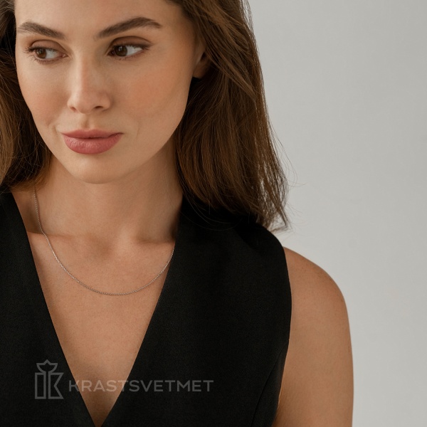 Цепь из платины, плетение «Кобра»